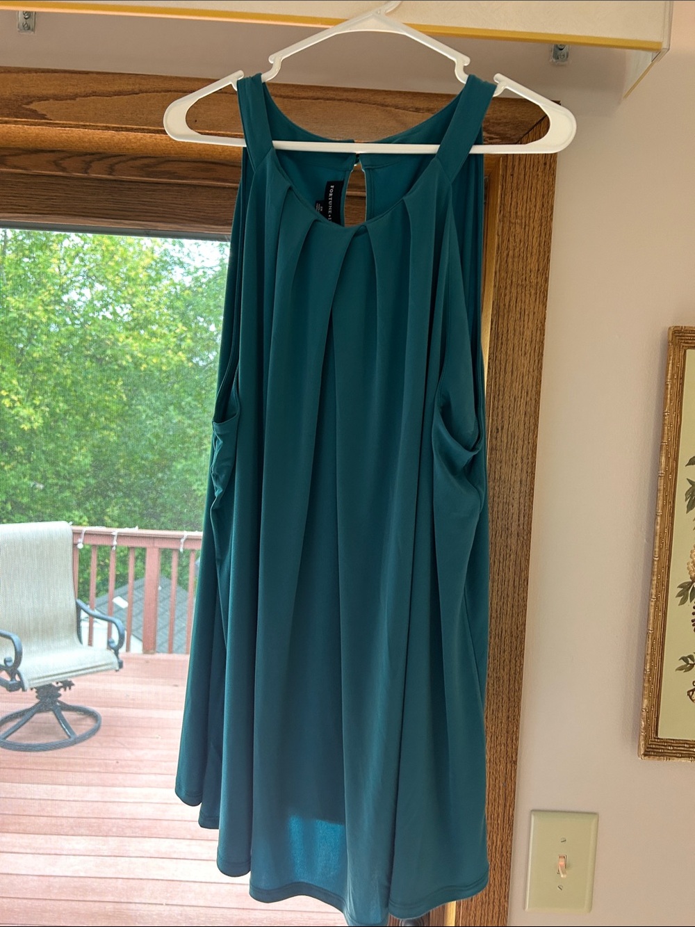 Sleeveless Teal Shift tank- Brand: Fortune and Ivy